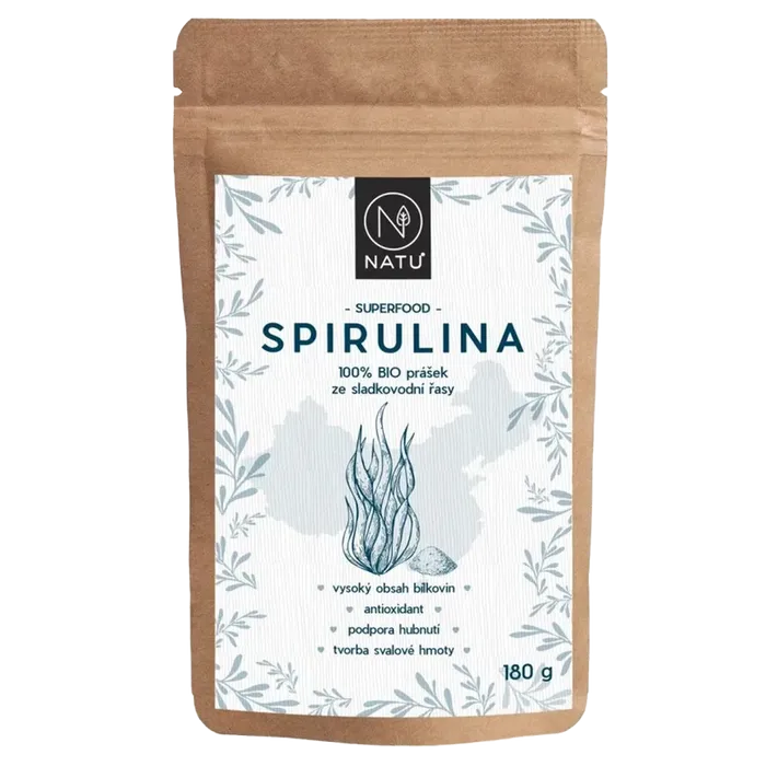 NATU Spirulina prášek 180 g BIO